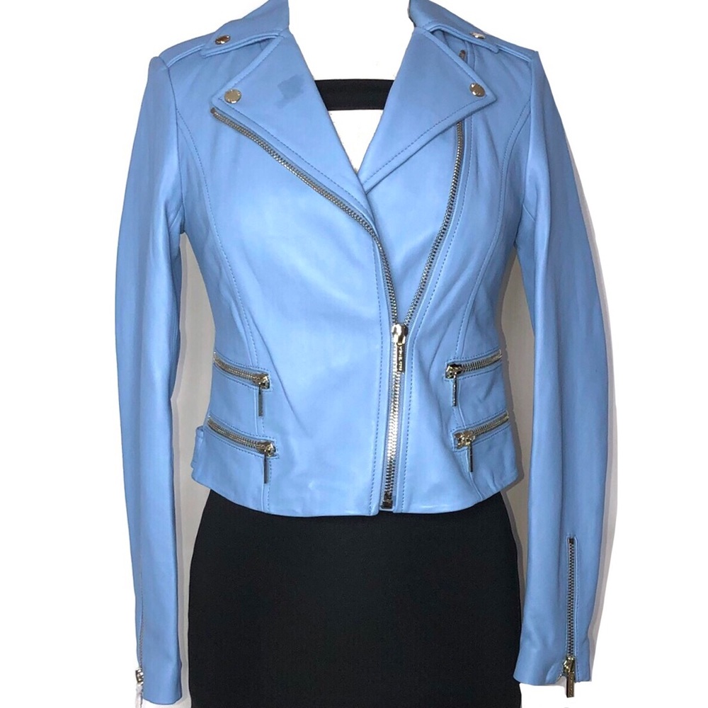 MICHAEL KORS LEATHER MOTO JACKET